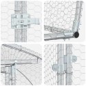 VidaXL Kurnik srebrny 800 x 300 x 200 cm Stal ocynkowana
