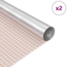 VidaXL Lustro samoprzylepne 45 x 100 cm 2 szt. srebrny PET