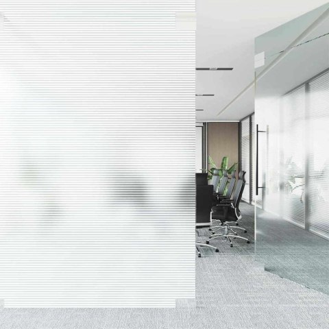VidaXL Samoprzylepna Folia Okienna Matowe paski 60 x 1000 cm PVC