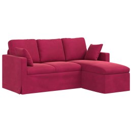 VidaXL Sofa Czerwone wino 178 x 134 x 80 cm Aksamit