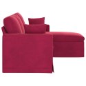 VidaXL Sofa Czerwone wino 178 x 134 x 80 cm Aksamit