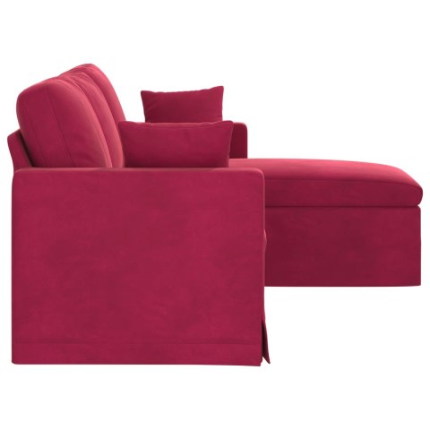 VidaXL Sofa Czerwone wino 178 x 134 x 80 cm Aksamit