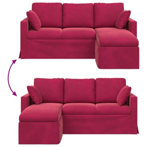 VidaXL Sofa Czerwone wino 178 x 134 x 80 cm Aksamit