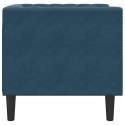 VidaXL Fotel Chesterfield, niebieski, tapicerowany aksamitem