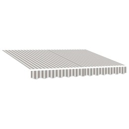 VidaXL Materiał zapasowy do markizy Jasnoszary i biały. 581 x 345 cm