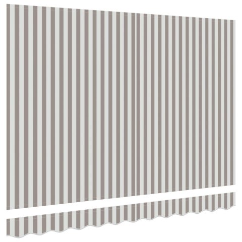 VidaXL Materiał zapasowy do markizy Jasnoszary i biały. 581 x 345 cm