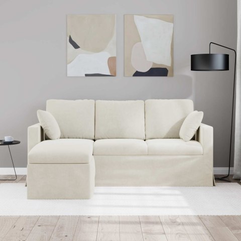 VidaXL Sofa Kremowy 178 x 134 x 80 cm Aksamit