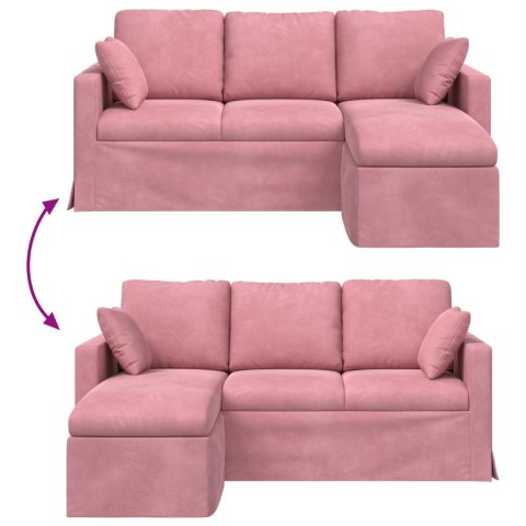 VidaXL Sofa Różowy 178 x 134 x 80 cm Aksamit