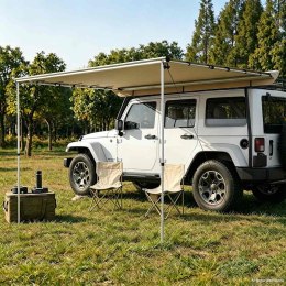VidaXL Zadaszenie do kampera, 4 x 3 x 2,15 m, beżowe
