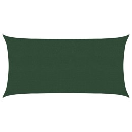 VidaXL Żagiel przeciwsłoneczny, 160 g/m², ciemnozielony, 2x3,5 m, HDPE