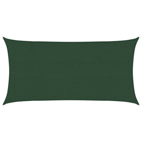 VidaXL Żagiel przeciwsłoneczny, 160 g/m², ciemnozielony, 2x3,5 m, HDPE