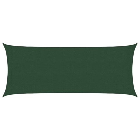 VidaXL Żagiel przeciwsłoneczny, 160 g/m², ciemnozielony, 2x5 m, HDPE
