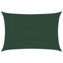 VidaXL Żagiel przeciwsłoneczny, 160 g/m², ciemnozielony, 3x4,5 m, HDPE