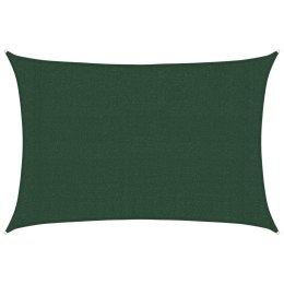 VidaXL Żagiel przeciwsłoneczny, 160 g/m², ciemnozielony, 3x4,5 m, HDPE