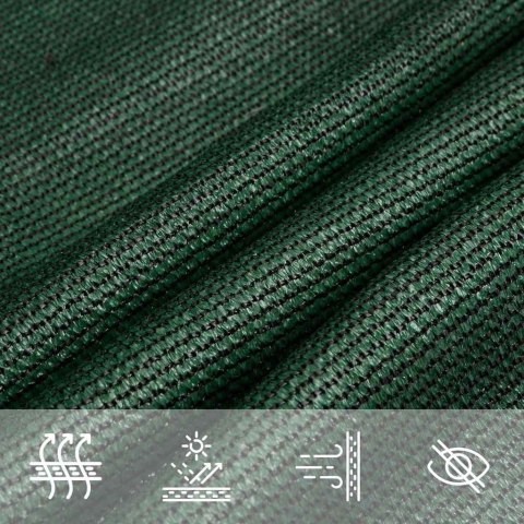 VidaXL Żagiel przeciwsłoneczny, 160 g/m², ciemnozielony, 3x4,5 m, HDPE