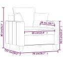 VidaXL Fotel, brązowy, 60 cm, obity tkaniną