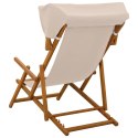 VidaXL Fotel ogrodowy 2 pcs 3 Pozycja Lite Drewno Eukaliptusowe Beżowy