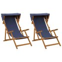 VidaXL Fotel ogrodowy 2 pcs 3 Pozycja Lite Drewno Eukaliptusowe