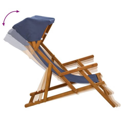 VidaXL Fotel ogrodowy 2 pcs 3 Pozycja Lite Drewno Eukaliptusowe
