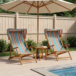 VidaXL Fotel ogrodowy 2 pcs 3 Pozycja Lite Drewno Eukaliptusowe