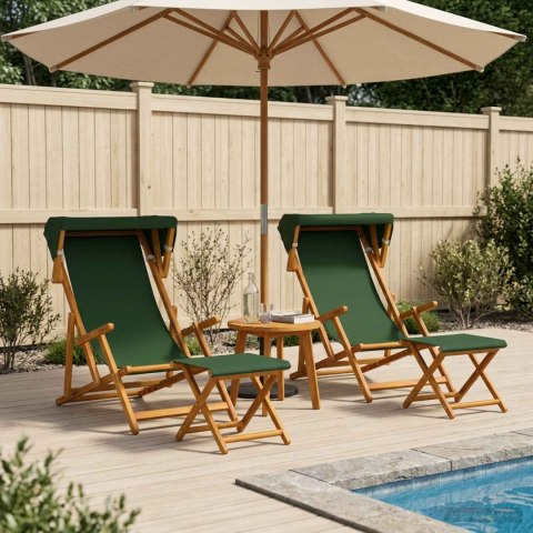 FOTEL OGRODOWY 4 PCS 3 POZYCJA LITE DREWNO EUKALIPTUSOWE