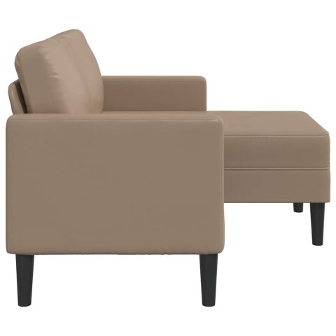 VidaXL Sofa 2-osobowa z szezlongiem w kształcie litery L Cappuccino