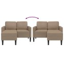 VidaXL Sofa 2-osobowa z szezlongiem w kształcie litery L Cappuccino