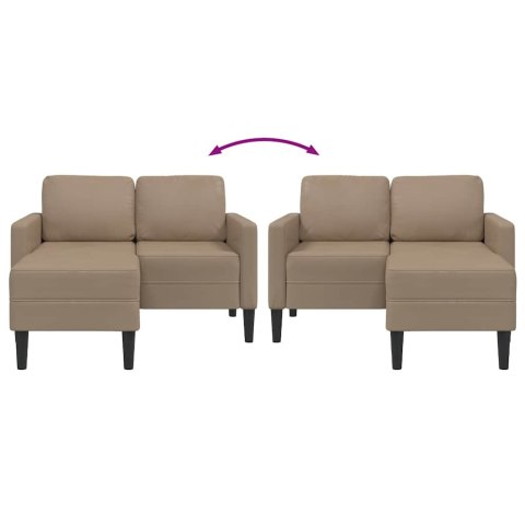 VidaXL Sofa 2-osobowa z szezlongiem w kształcie litery L Cappuccino