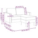 VidaXL Sofa 2-osobowa z szezlongiem w kształcie litery L