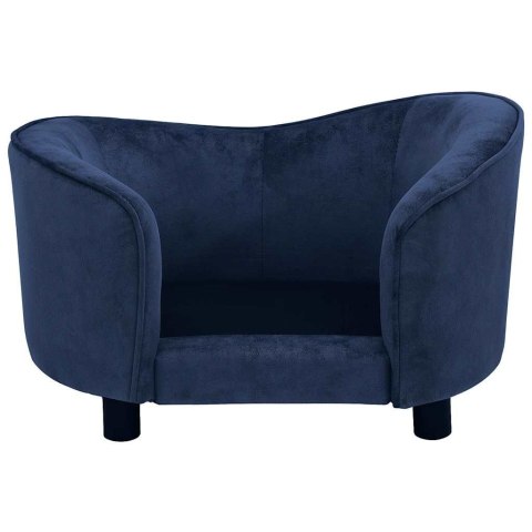 VidaXL Sofa dla psa, niebieska, 69x49x40 cm, pluszowa