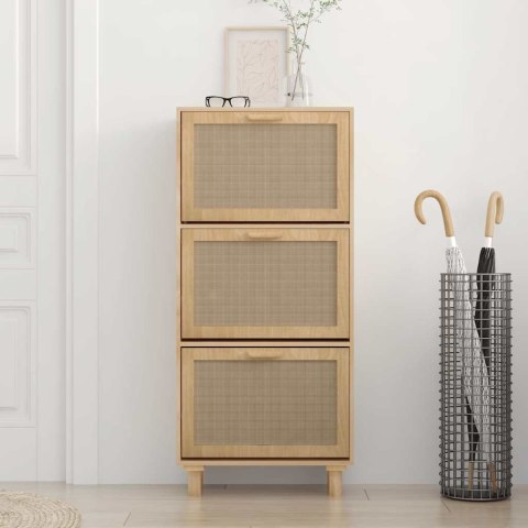 VidaXL Szafka na buty, brązowa, 52x25x115 cm, materiał drewnopochodny
