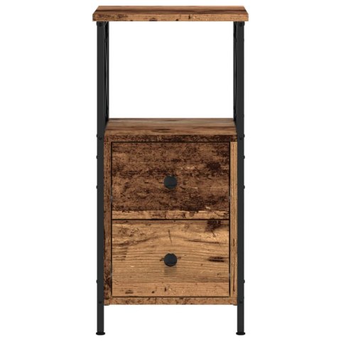 VidaXL Szafka nocna, stare drewno, 34x35,5x70 cm