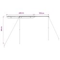 VidaXL Zadaszenie do kampera, 4 x 2,5 x 2,15 m, beżowe