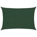 VidaXL Żagiel przeciwsłoneczny, 160 g/m², ciemnozielony, 3x5 m, HDPE