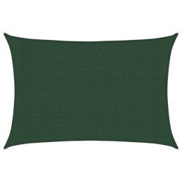 VidaXL Żagiel przeciwsłoneczny, 160 g/m², ciemnozielony, 3x5 m, HDPE