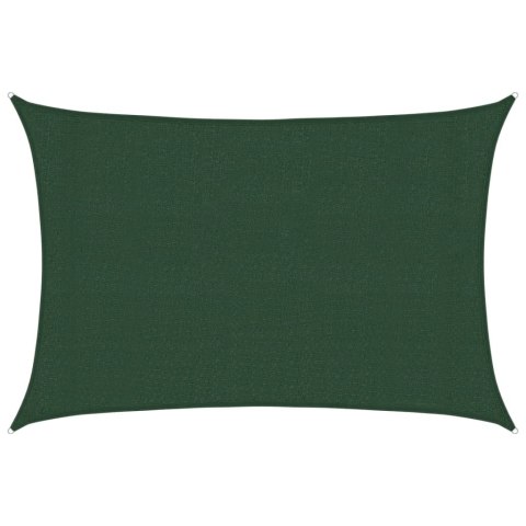 VidaXL Żagiel przeciwsłoneczny, 160 g/m², ciemnozielony, 3x5 m, HDPE