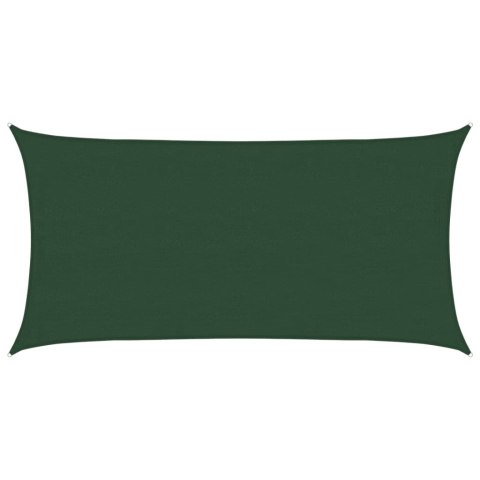 VidaXL Żagiel przeciwsłoneczny, 160 g/m², ciemnozielony, 4x7 m, HDPE