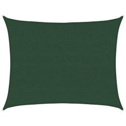 VidaXL Żagiel przeciwsłoneczny, 160 g/m², ciemnozielony, 6x8 m, HDPE