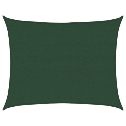 VidaXL Żagiel przeciwsłoneczny, 160 g/m², ciemnozielony, 6x8 m, HDPE