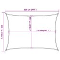 VidaXL Żagiel przeciwsłoneczny, 160 g/m², ciemnozielony, 6x8 m, HDPE