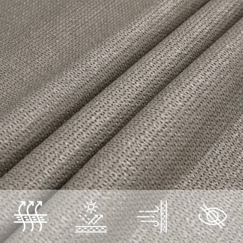 VidaXL Żagiel przeciwsłoneczny, 160 g/m², jasnoszary, 5x6x6 m, HDPE