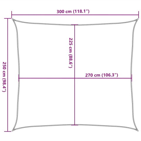 VidaXL Żagiel przeciwsłoneczny, 160 g/m², kolor taupe, 2,5x3 m, HDPE