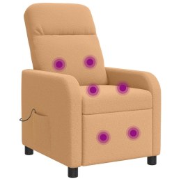 VidaXL Fotel masujący Beżowy Bouclé
