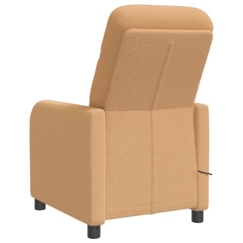 VidaXL Fotel masujący Beżowy Bouclé