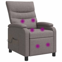 VidaXL Fotel masujący Ciemnoszary tkanina