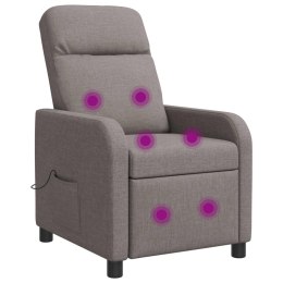 VidaXL Fotel masujący Ciemnoszary tkanina