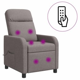 VidaXL Fotel masujący Ciemnoszary tkanina