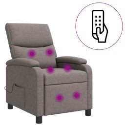 VidaXL Fotel masujący Ciemnoszary tkanina
