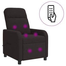 VidaXL Fotel masujący Czarny Bouclé