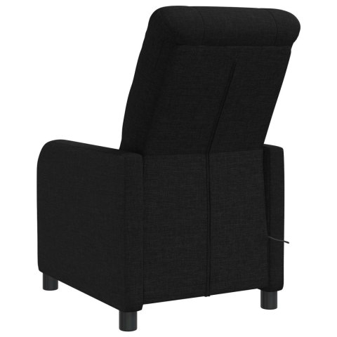 VidaXL Fotel masujący Czarny tkanina